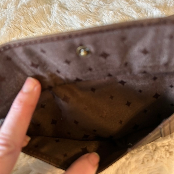 VTG FOSSIL BROWN LAMBS LEATHER WALLET - Picture 3 of 13